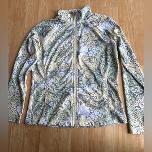 Style & Co petite sport floral athletic active jacket .
Spring colors flowers